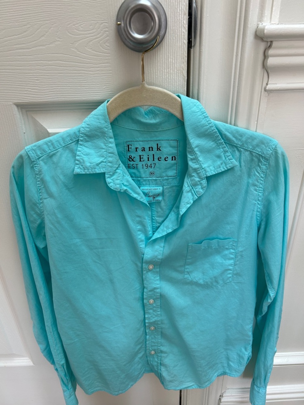 Frank & Eileen Turquoise Long-Sleeve Button-Up Shirt